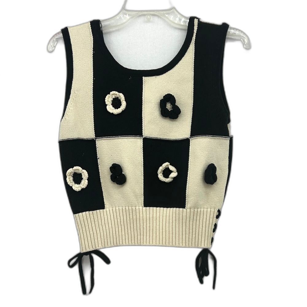 Industry Republic Black and Cream Knit Tank Top - Picture 3 of 3